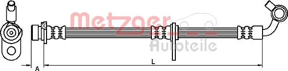 Metzger 4111080 - Əyləc şlanqı furqanavto.az