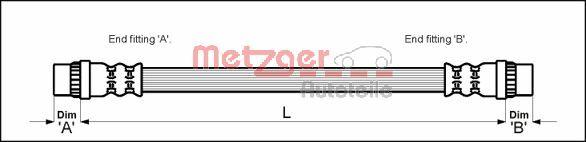 Metzger 4111164 - Əyləc şlanqı furqanavto.az