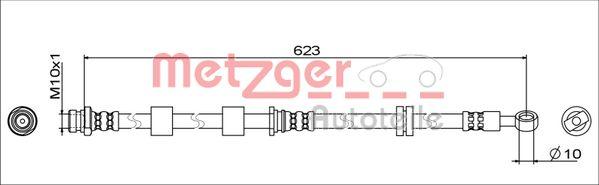 Metzger 4111742 - Əyləc şlanqı furqanavto.az