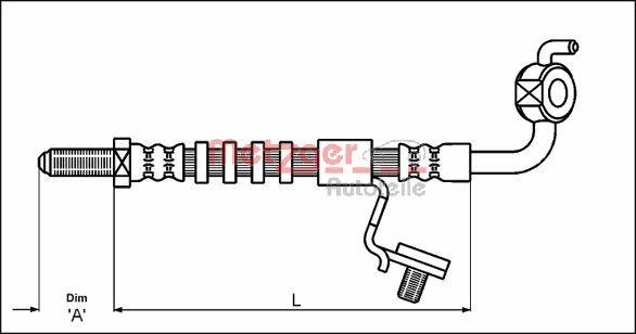 Metzger 4113513 - Əyləc şlanqı furqanavto.az