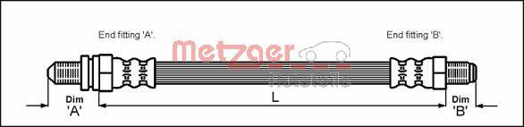 Metzger 4112500 - Əyləc şlanqı furqanavto.az