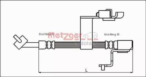 Metzger 4112510 - Əyləc şlanqı furqanavto.az