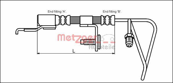 Metzger 4112511 - Əyləc şlanqı furqanavto.az