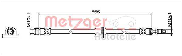 Metzger 4112082 - Əyləc şlanqı www.furqanavto.az