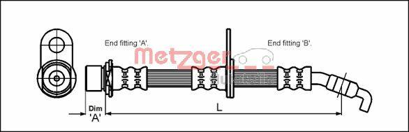 Metzger 4112200 - Əyləc şlanqı furqanavto.az