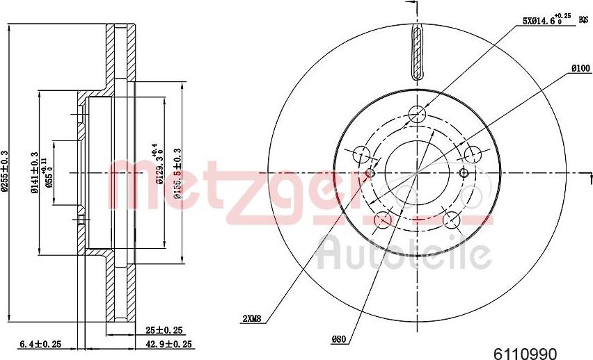 Metzger 6110990 - Əyləc Diski furqanavto.az