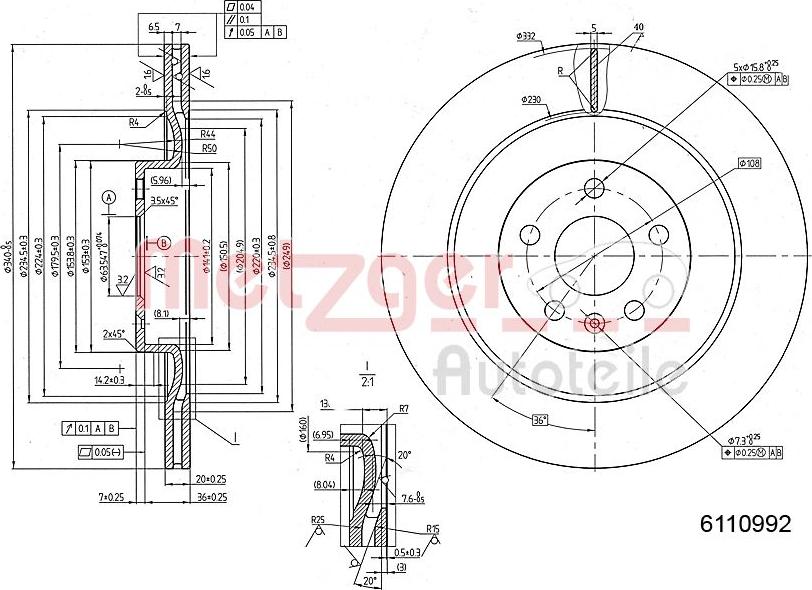 Metzger 6110992 - Əyləc Diski furqanavto.az