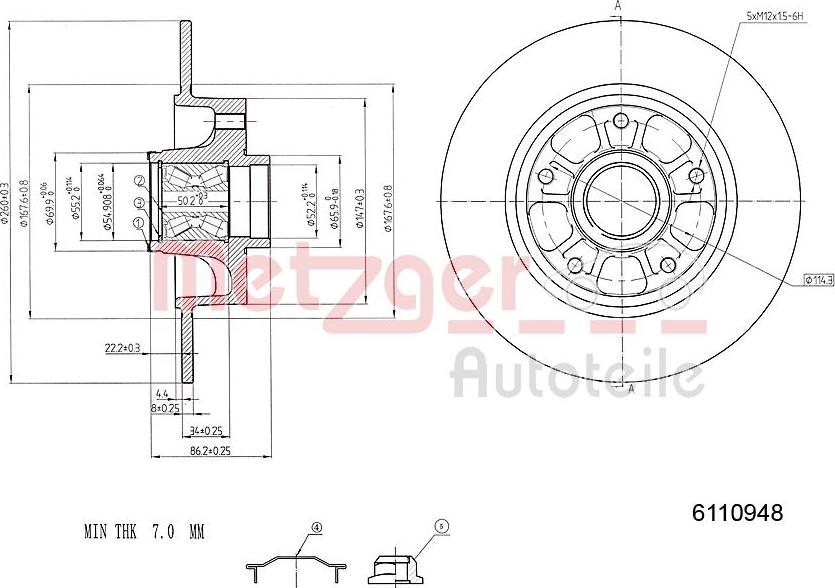 Metzger 6110948 - Əyləc Diski furqanavto.az