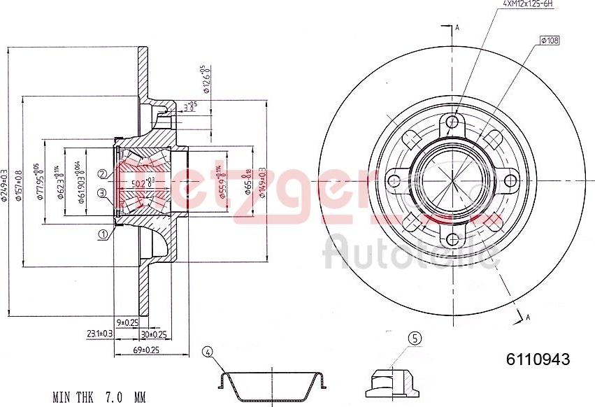 Metzger 6110943 - Əyləc Diski furqanavto.az