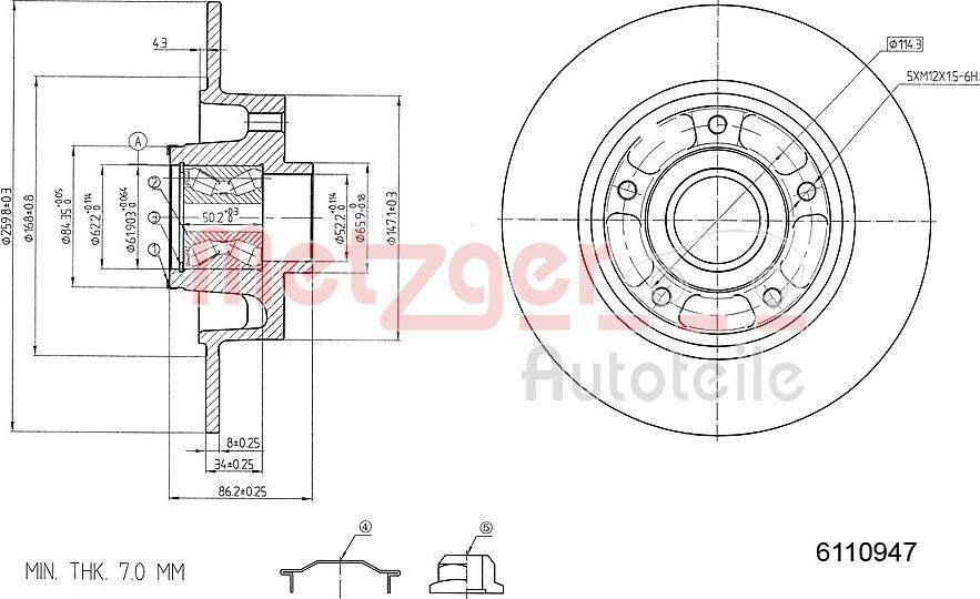 Metzger 6110947 - Əyləc Diski furqanavto.az