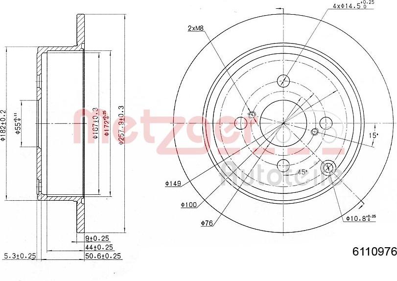 Metzger 6110976 - Əyləc Diski furqanavto.az