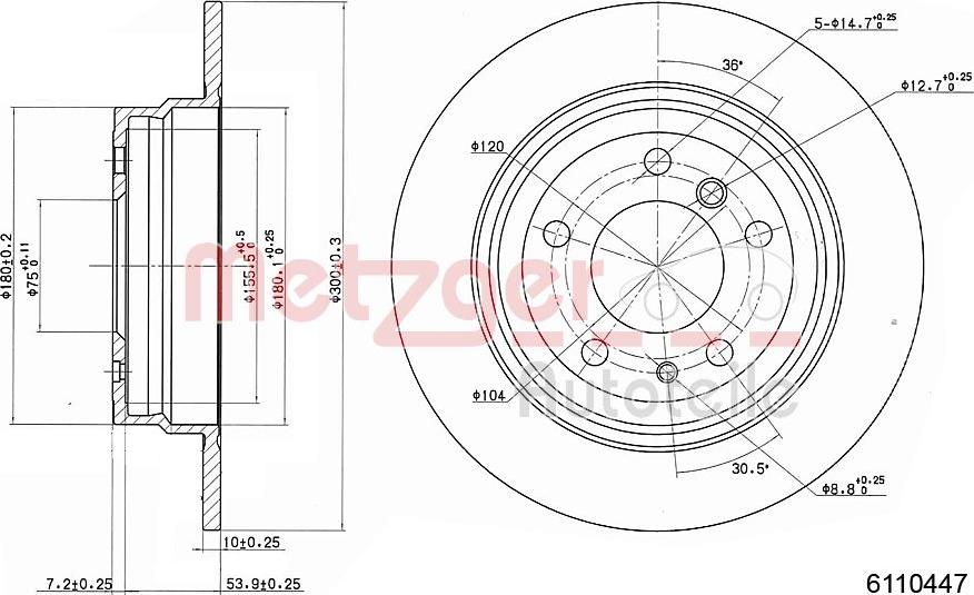 Metzger 6110447 - Əyləc Diski furqanavto.az