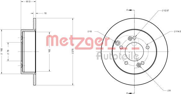 Metzger 6110459 - Əyləc Diski furqanavto.az