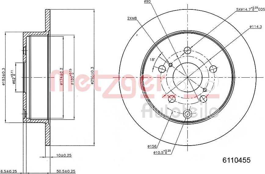 Metzger 6110455 - Əyləc Diski furqanavto.az