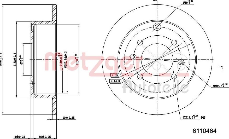 Metzger 6110464 - Əyləc Diski furqanavto.az