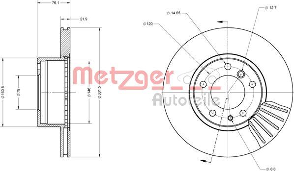 Metzger 6110461 - Əyləc Diski furqanavto.az