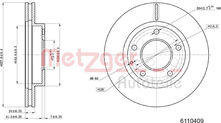 Metzger 6110409 - Əyləc Diski furqanavto.az