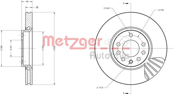 Metzger 6110404 - Əyləc Diski furqanavto.az