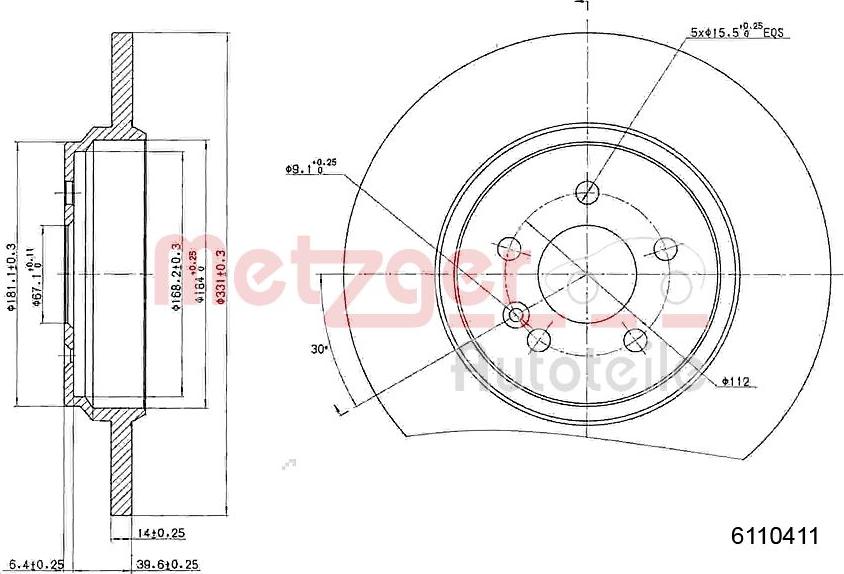 Metzger 6110411 - Əyləc Diski furqanavto.az