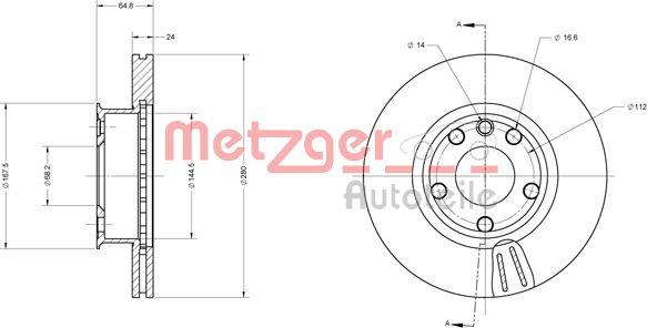 Metzger 6110484 - Əyləc Diski furqanavto.az