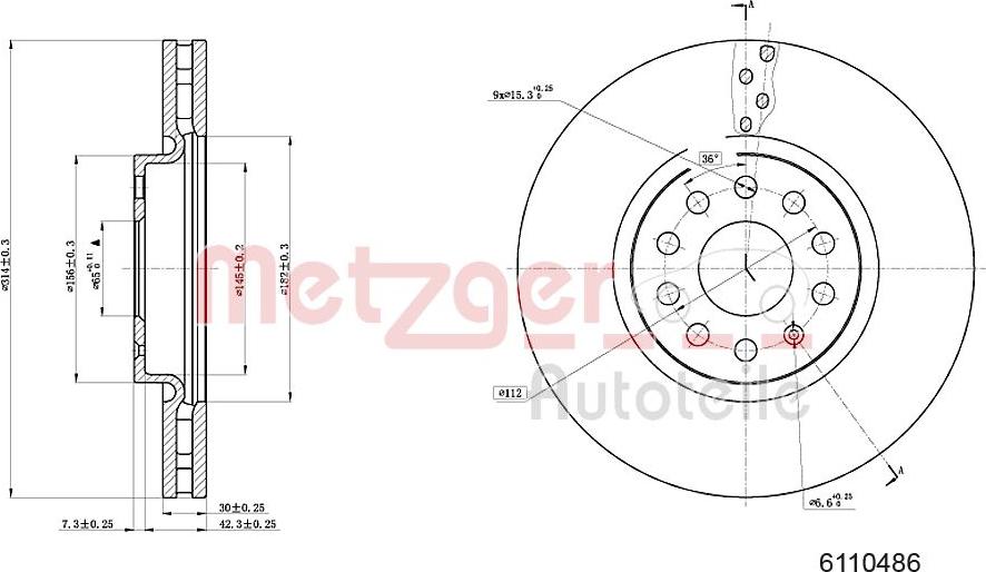 Metzger 6110486 - Əyləc Diski furqanavto.az