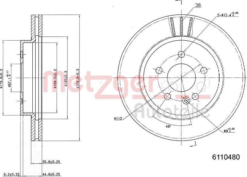 Metzger 6110480 - Əyləc Diski furqanavto.az