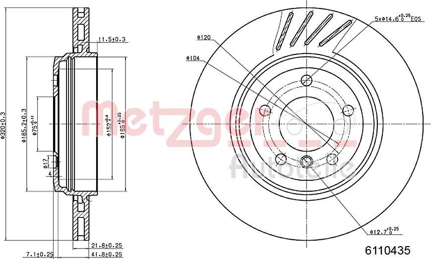 Metzger 6110435 - Əyləc Diski furqanavto.az