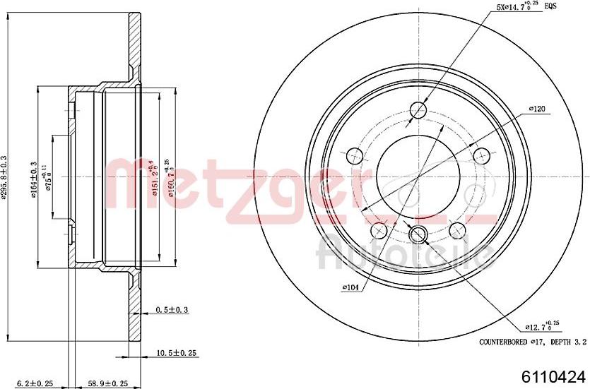 Metzger 6110424 - Əyləc Diski furqanavto.az