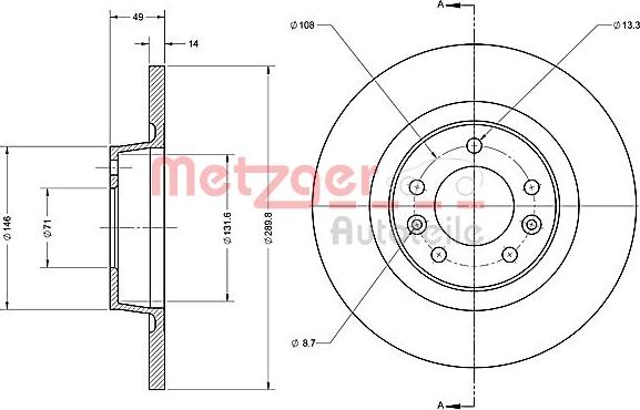 Metzger 6110422 - Əyləc Diski furqanavto.az