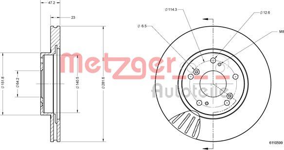 Metzger 6110599 - Əyləc Diski furqanavto.az