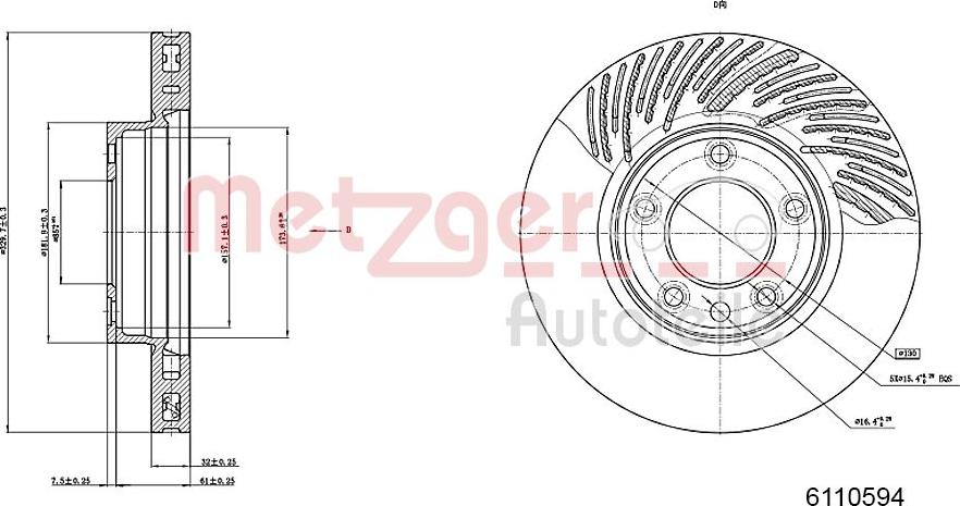 Metzger 6110594 - Əyləc Diski furqanavto.az