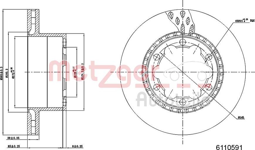 Metzger 6110591 - Əyləc Diski furqanavto.az