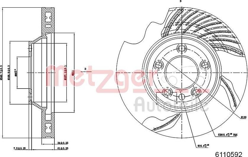 Metzger 6110592 - Əyləc Diski furqanavto.az