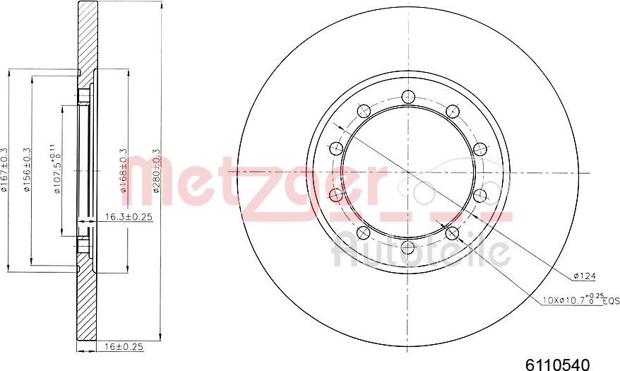 Metzger 6110540 - Əyləc Diski furqanavto.az