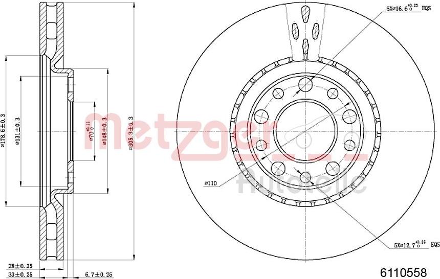 Metzger 6110558 - Əyləc Diski furqanavto.az