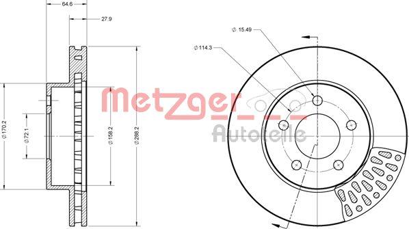 Metzger 6110560 - Əyləc Diski furqanavto.az