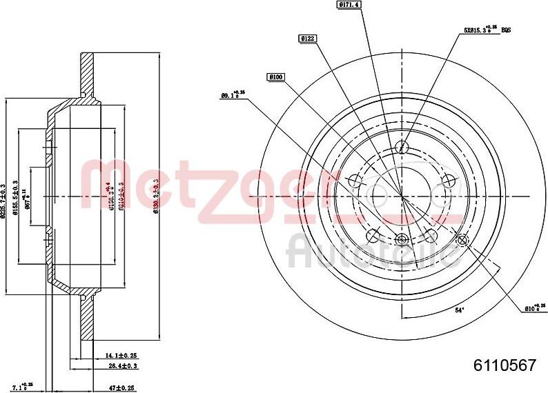 Metzger 6110567 - Əyləc Diski furqanavto.az