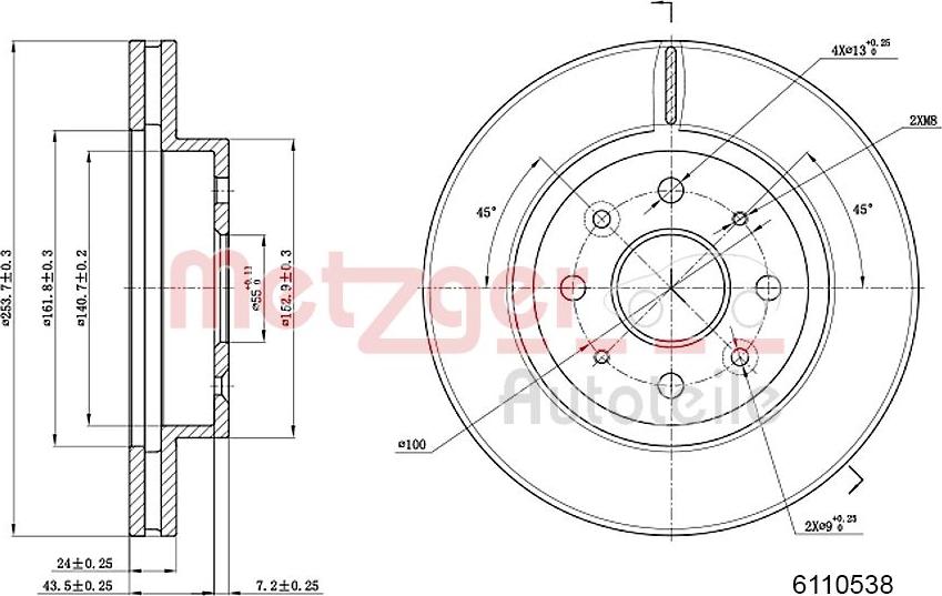 Metzger 6110538 - Əyləc Diski furqanavto.az