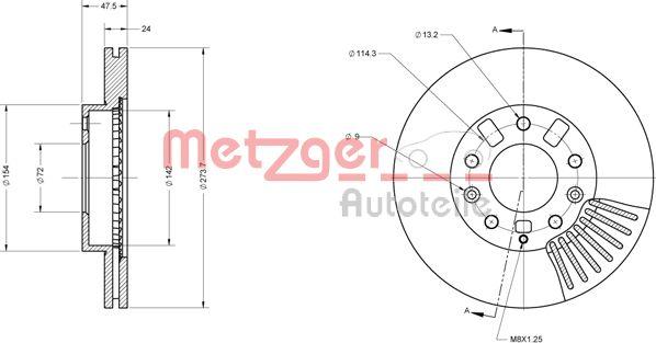 Metzger 6110523 - Əyləc Diski furqanavto.az