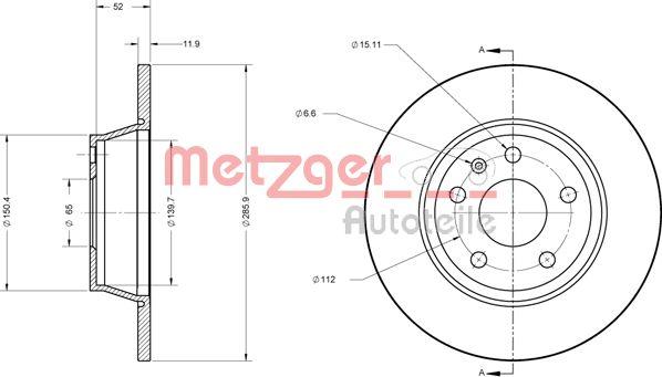 Metzger 6110574 - Əyləc Diski furqanavto.az