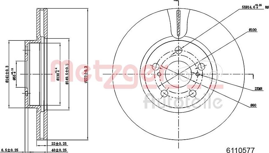 Metzger 6110577 - Əyləc Diski furqanavto.az