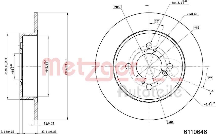 Metzger 6110646 - Əyləc Diski furqanavto.az