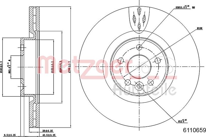 Metzger 6110659 - Əyləc Diski furqanavto.az