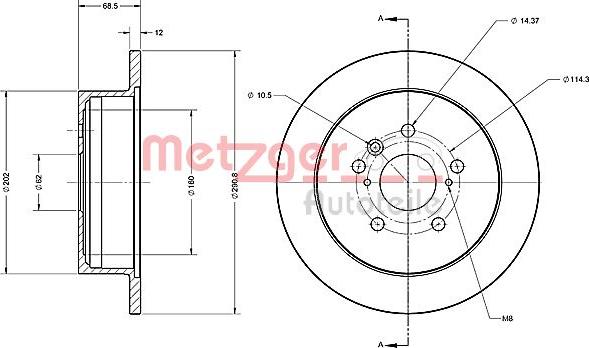 Metzger 6110658 - Əyləc Diski furqanavto.az