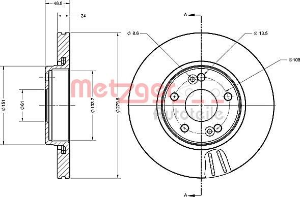 Metzger 6110600 - Əyləc Diski furqanavto.az