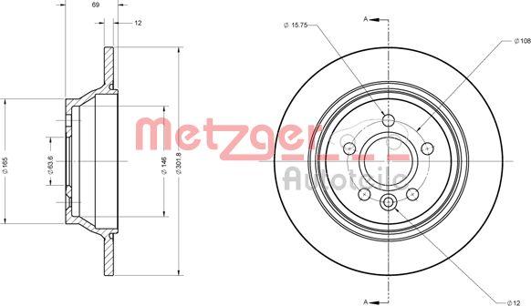 Metzger 6110615 - Əyləc Diski furqanavto.az