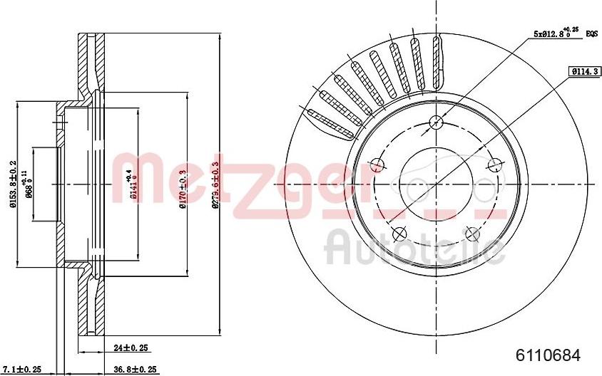 Metzger 6110684 - Əyləc Diski furqanavto.az