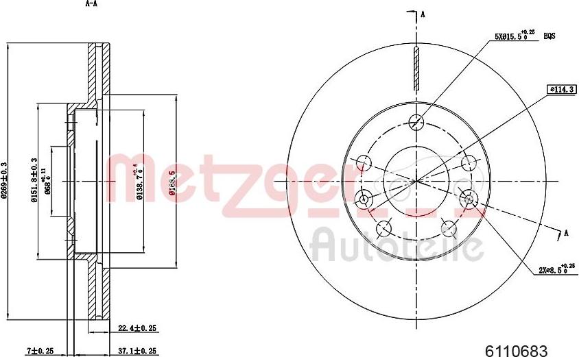 Metzger 6110683 - Əyləc Diski furqanavto.az