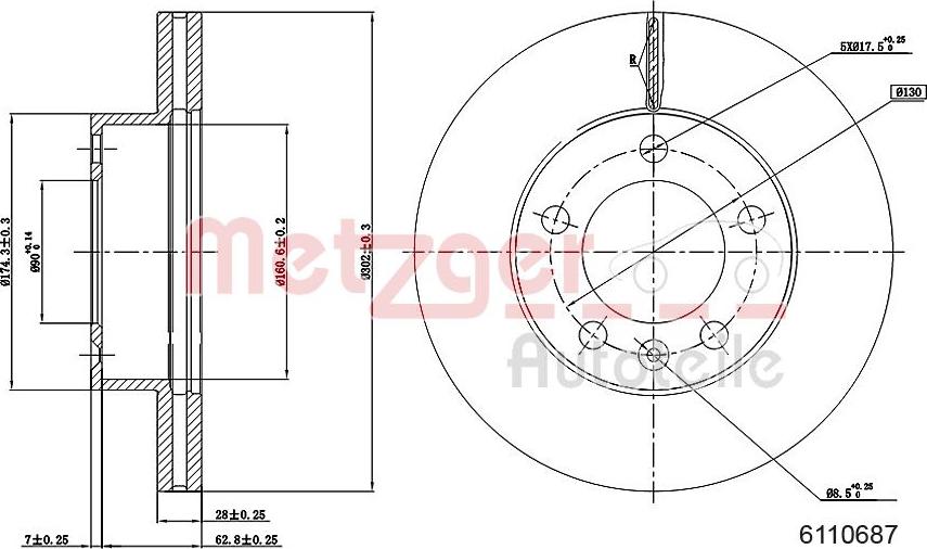 Metzger 6110687 - Əyləc Diski furqanavto.az