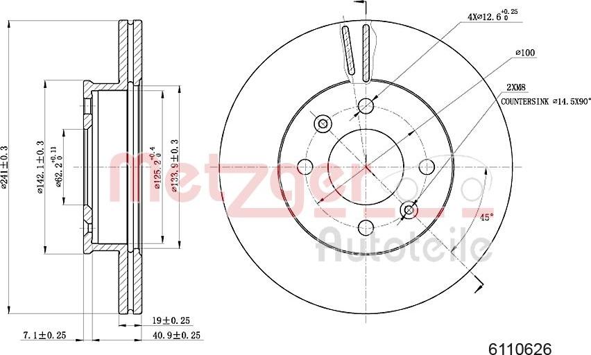 Metzger 6110626 - Əyləc Diski furqanavto.az